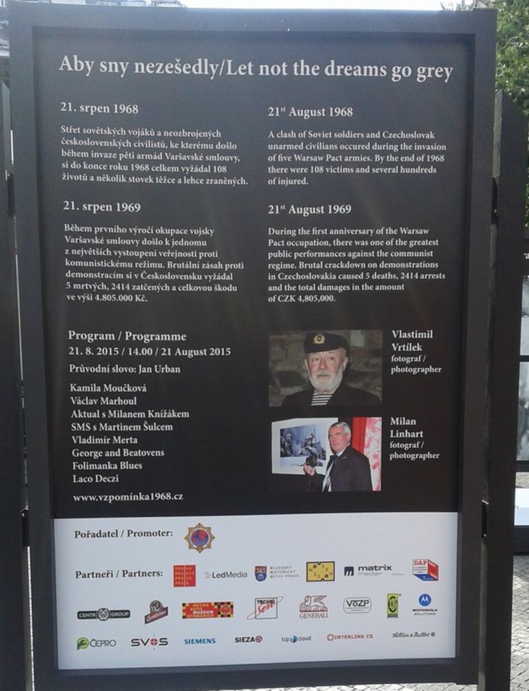 Aby nám sny nezešedly - 21. srpen - Václaské náměstí Praha