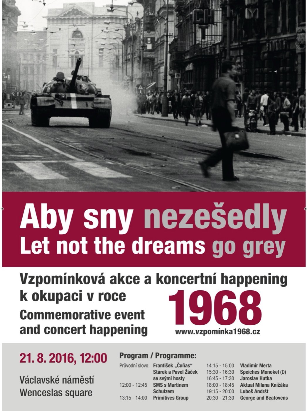 Aby sny nezešedly - 21. srpen - Václavské náměstí - Praha