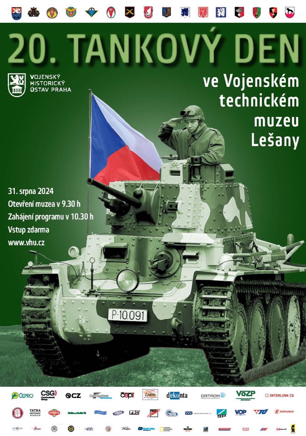 20. Tankový den 31.8.2024 VTM VHÚ Praha Lešany u Týnce nad Sázavou